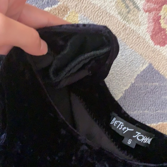 VINTAGE BETSEY JOHNSON VELOUR VELVET JUMPSUIT JUMPER ROMPER PLAYSUIT 90s Y2K S - Picture 3 of 9